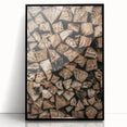 Stacked Firewood Wall Art | Rustic Farmhouse Decor for Cozy Homes