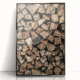 Stacked Firewood Wall Art | Rustic Farmhouse Decor for Cozy Homes