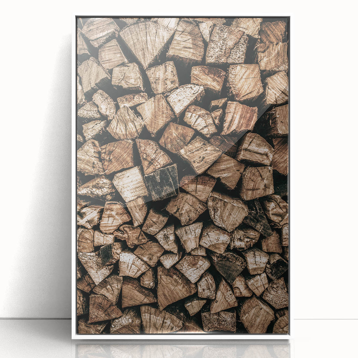 Stacked Firewood Wall Art | Rustic Farmhouse Decor for Cozy Homes