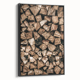 Stacked Firewood Wall Art | Rustic Farmhouse Decor for Cozy Homes