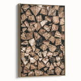 Stacked Firewood Wall Art | Rustic Farmhouse Decor for Cozy Homes