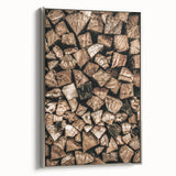 Stacked Firewood Wall Art | Rustic Farmhouse Decor for Cozy Homes