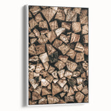 Stacked Firewood Wall Art | Rustic Farmhouse Decor for Cozy Homes