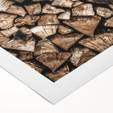 Stacked Firewood Wall Art | Rustic Farmhouse Decor for Cozy Homes