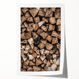 Stacked Firewood Wall Art | Rustic Farmhouse Decor for Cozy Homes