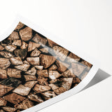 Stacked Firewood Wall Art | Rustic Farmhouse Decor for Cozy Homes