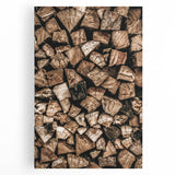 Stacked Firewood Wall Art | Rustic Farmhouse Decor for Cozy Homes