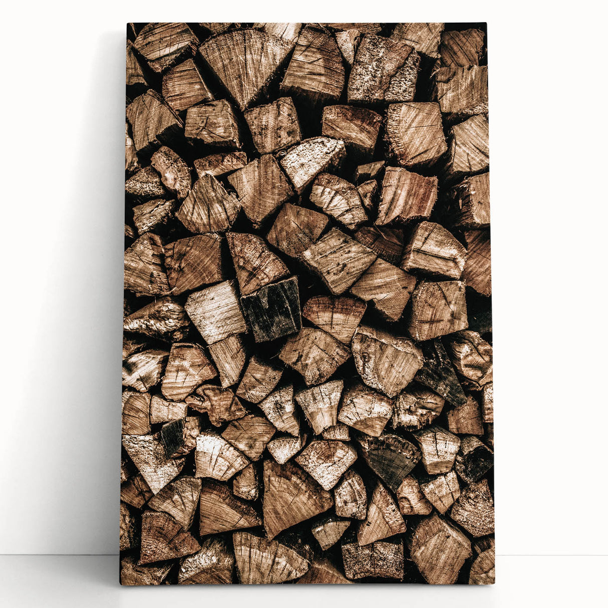 Stacked Firewood Wall Art | Rustic Farmhouse Decor for Cozy Homes