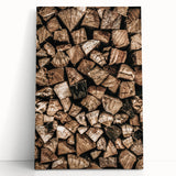 Stacked Firewood Wall Art | Rustic Farmhouse Decor for Cozy Homes