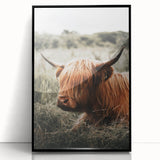 Highland Cow Farmhouse Wall Art | Rustic Country Decor | Animal Print
