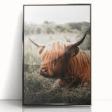 Highland Cow Farmhouse Wall Art | Rustic Country Decor | Animal Print