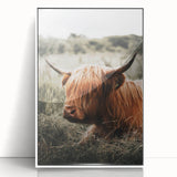 Highland Cow Farmhouse Wall Art | Rustic Country Decor | Animal Print