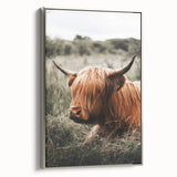 Highland Cow Farmhouse Wall Art | Rustic Country Decor | Animal Print