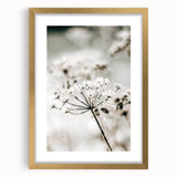 Frosted Wildflower Wall Art | Rustic Farmhouse Decor for Serene Spaces