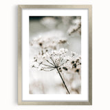 Frosted Wildflower Wall Art | Rustic Farmhouse Decor for Serene Spaces