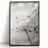 Frosted Wildflower Wall Art | Rustic Farmhouse Decor for Serene Spaces