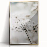 Frosted Wildflower Wall Art | Rustic Farmhouse Decor for Serene Spaces