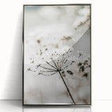 Frosted Wildflower Wall Art | Rustic Farmhouse Decor for Serene Spaces