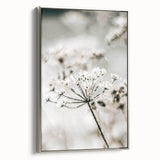 Frosted Wildflower Wall Art | Rustic Farmhouse Decor for Serene Spaces