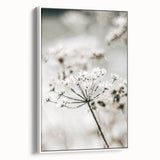Frosted Wildflower Wall Art | Rustic Farmhouse Decor for Serene Spaces