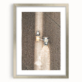 Aerial Tractor in Field Wall Art | Rustic Farmhouse Decor for Country Homes