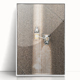 Aerial Tractor in Field Wall Art | Rustic Farmhouse Decor for Country Homes