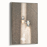 Aerial Tractor in Field Wall Art | Rustic Farmhouse Decor for Country Homes