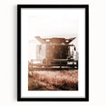 Harvester in Action Wall Art | Rustic Farmhouse Decor for Country Homes