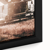 Harvester in Action Wall Art | Rustic Farmhouse Decor for Country Homes