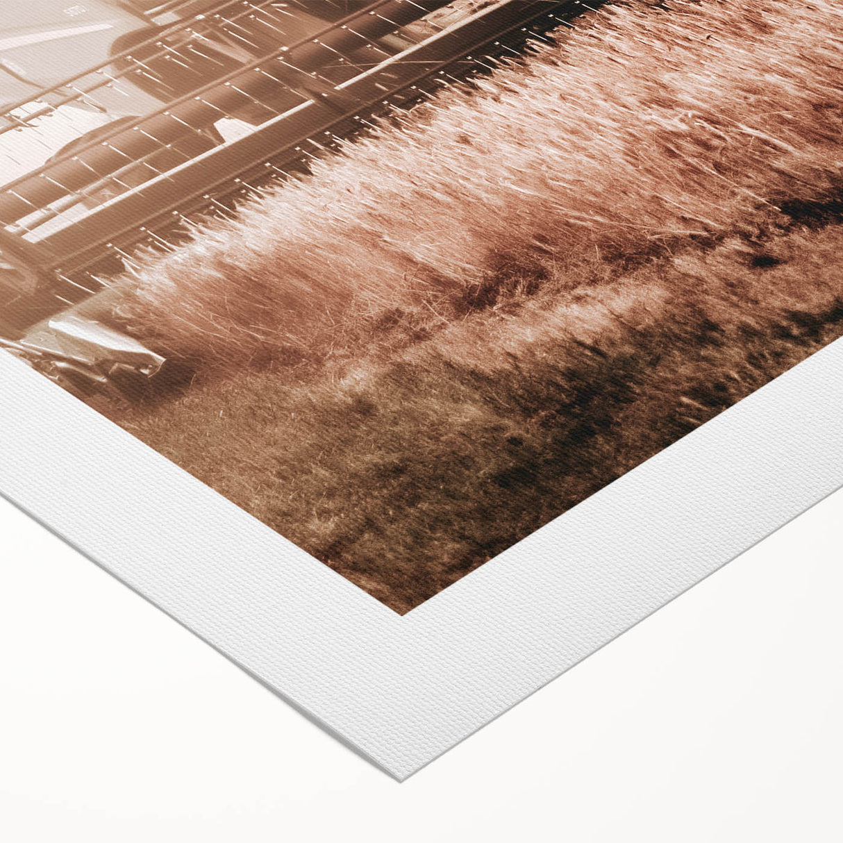 Harvester in Action Wall Art | Rustic Farmhouse Decor for Country Homes