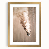 Aerial Farmhouse Wall Art of Harvesting Tractor - Rustic Country Decor