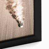 Aerial Farmhouse Wall Art of Harvesting Tractor - Rustic Country Decor