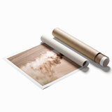 Aerial Farmhouse Wall Art of Harvesting Tractor - Rustic Country Decor