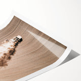 Aerial Farmhouse Wall Art of Harvesting Tractor - Rustic Country Decor