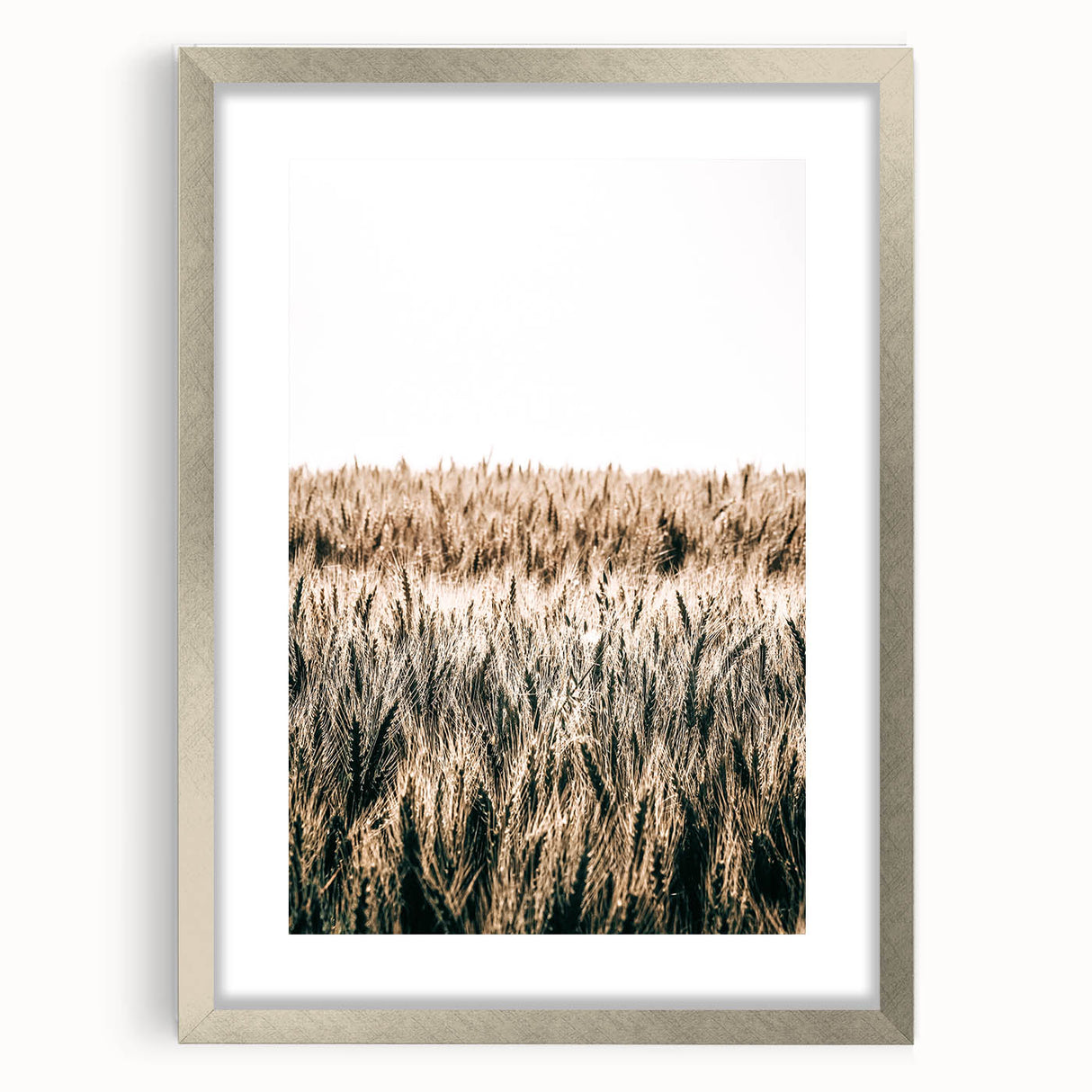 Golden Wheat Field Farmhouse Wall Art - Rustic Country Style Decor