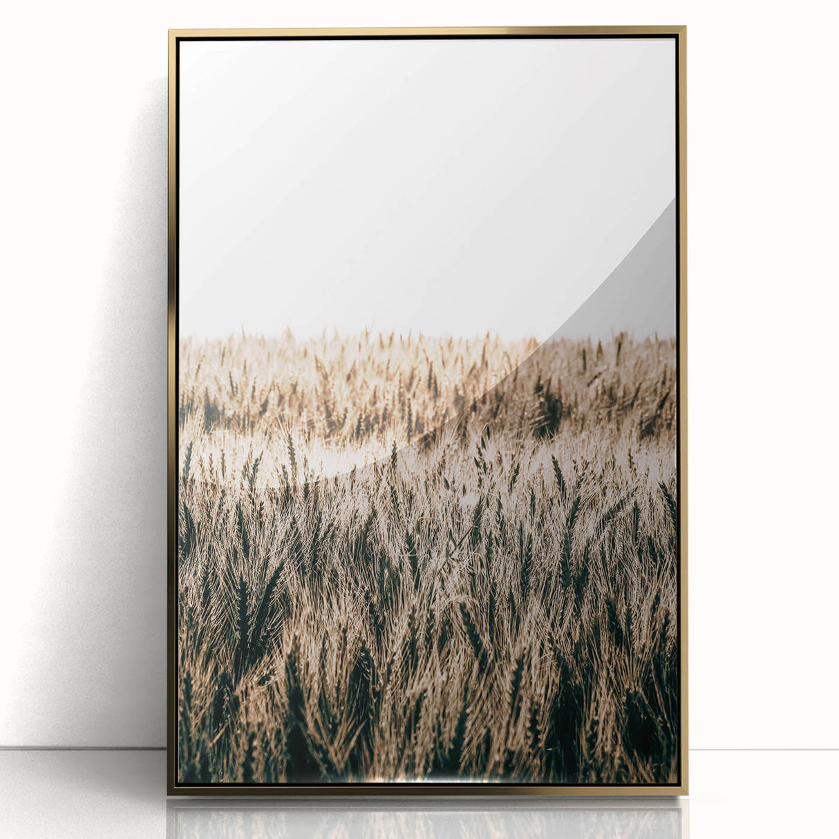 Golden Wheat Field Farmhouse Wall Art - Rustic Country Style Decor