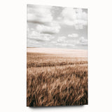 Farmhouse Wall Art of Wheat Field and Sky - Rustic Country Style Decor