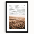 Farmhouse Wall Art of Wheat Field and Sky - Rustic Country Style Decor