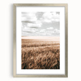 Farmhouse Wall Art of Wheat Field and Sky - Rustic Country Style Decor