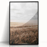 Farmhouse Wall Art of Wheat Field and Sky - Rustic Country Style Decor