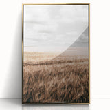 Farmhouse Wall Art of Wheat Field and Sky - Rustic Country Style Decor