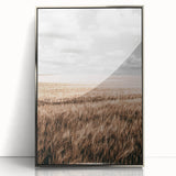 Farmhouse Wall Art of Wheat Field and Sky - Rustic Country Style Decor