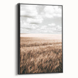 Farmhouse Wall Art of Wheat Field and Sky - Rustic Country Style Decor
