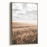 Farmhouse Wall Art of Wheat Field and Sky - Rustic Country Style Decor