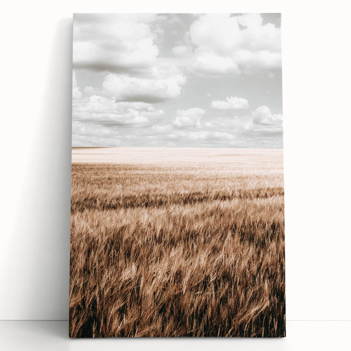 Farmhouse Wall Art of Wheat Field and Sky - Rustic Country Style Decor