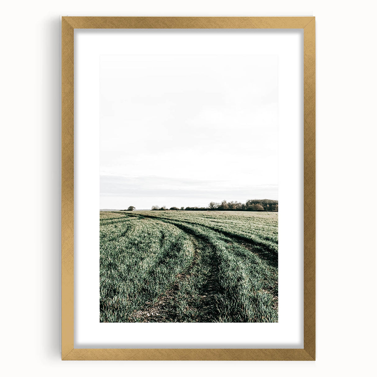 Farmhouse Wall Art of Lush Green Field Path - Rustic Country Style Decor