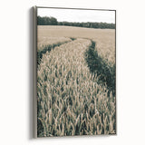 Farmhouse Wall Art of Wheat Field Path - Rustic Country Style Decor