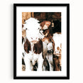 Farmhouse Wall Art of Calves in Barn - Rustic Country Style Decor