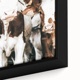 Farmhouse Wall Art of Calves in Barn - Rustic Country Style Decor