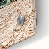 Rustic Farmhouse Wall Art of Green Tractor in Field - Country Style Decor